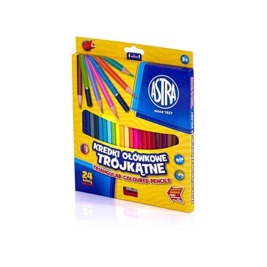 Buy ASTRA triangular pencils 24 colors ASTRA triangular pencils 24 colors