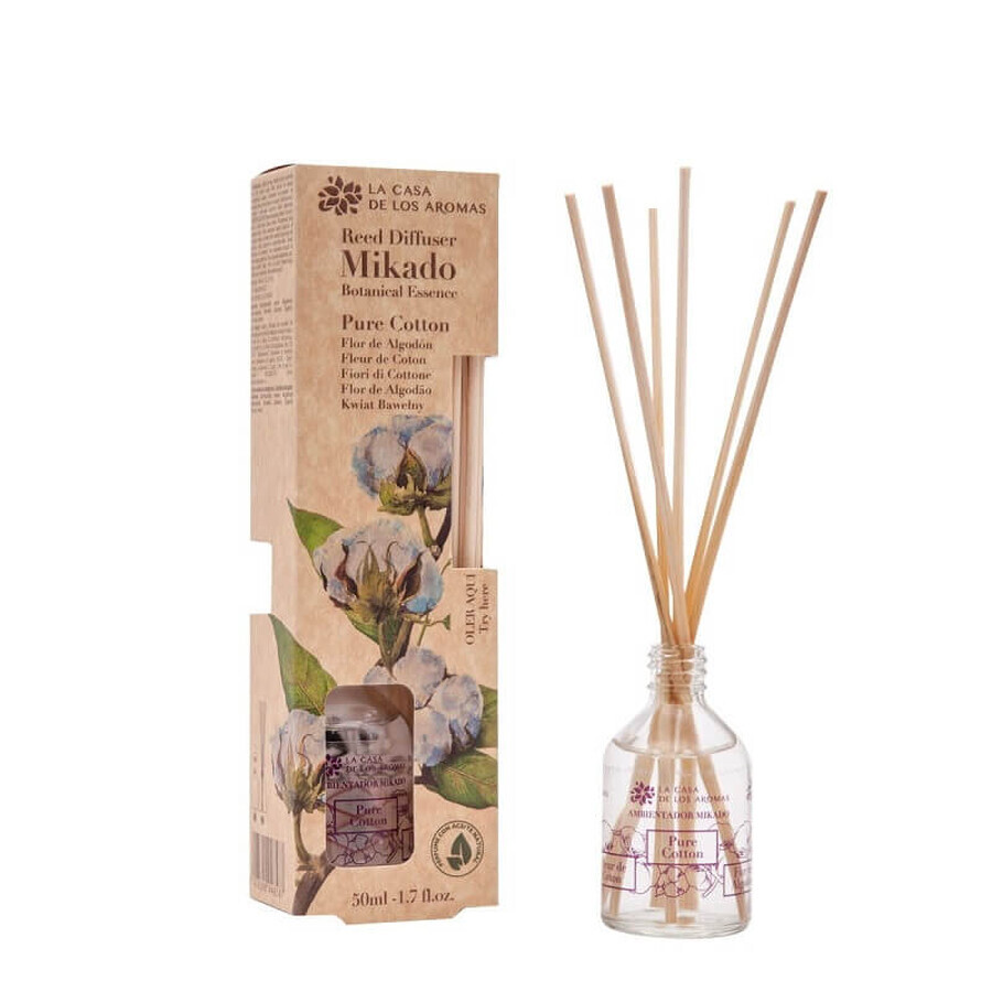 La Casa de los Aromas Mikado Botanische Duftstäbchen Baumwolle, 50ml