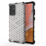 Honingraat gepantserd hoesje met gel frame Samsung Galaxy A72 4G transparant
