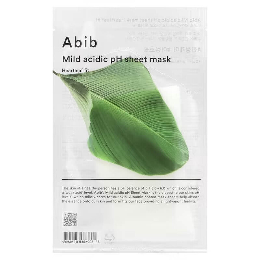 Abib Mild Acidic pH Sheet Mask Soothing sheet mask, 30 ml