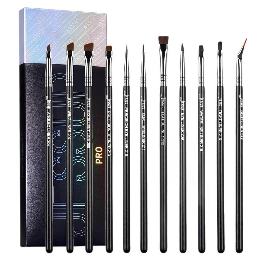 Jessup Pro Makeup Pincel delineador T324, 11 piezas