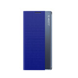 Nieuw Sleep View Hoesje met flipcover en standaard voor Samsung Galaxy A35 - blauw