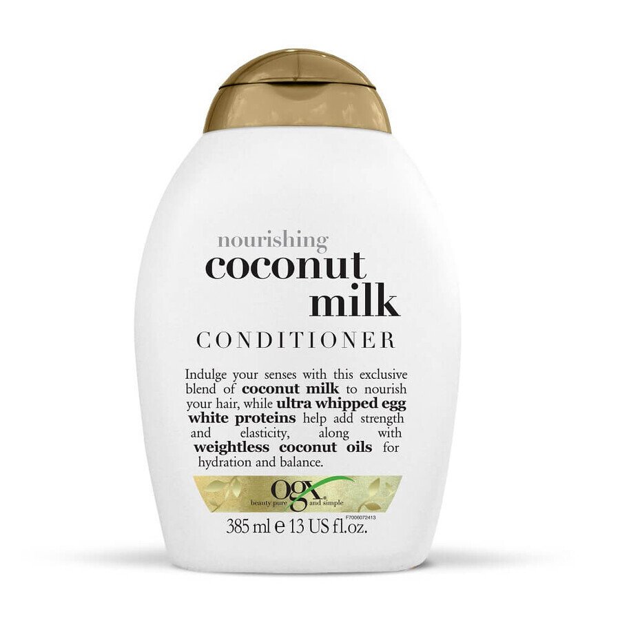 Boutique OGX Nourishing + Coconut Milk Conditioner Conditionneur hydratant au lait de coco, 385 ml OGX Nourishing + Coconut Milk Conditioner Conditionneur hydratant au lait de coco, 385 ml