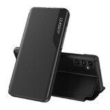 Funda Eco Leather View para Samsung Galaxy A14 con soporte flip cover negro