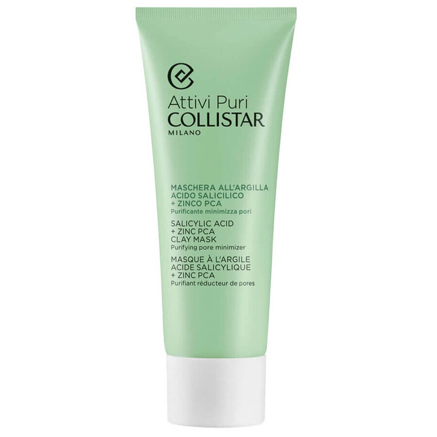 Collistar Attivi Puri Masque à l'argile avec acide salicylique et zinc PCA, 75 ml