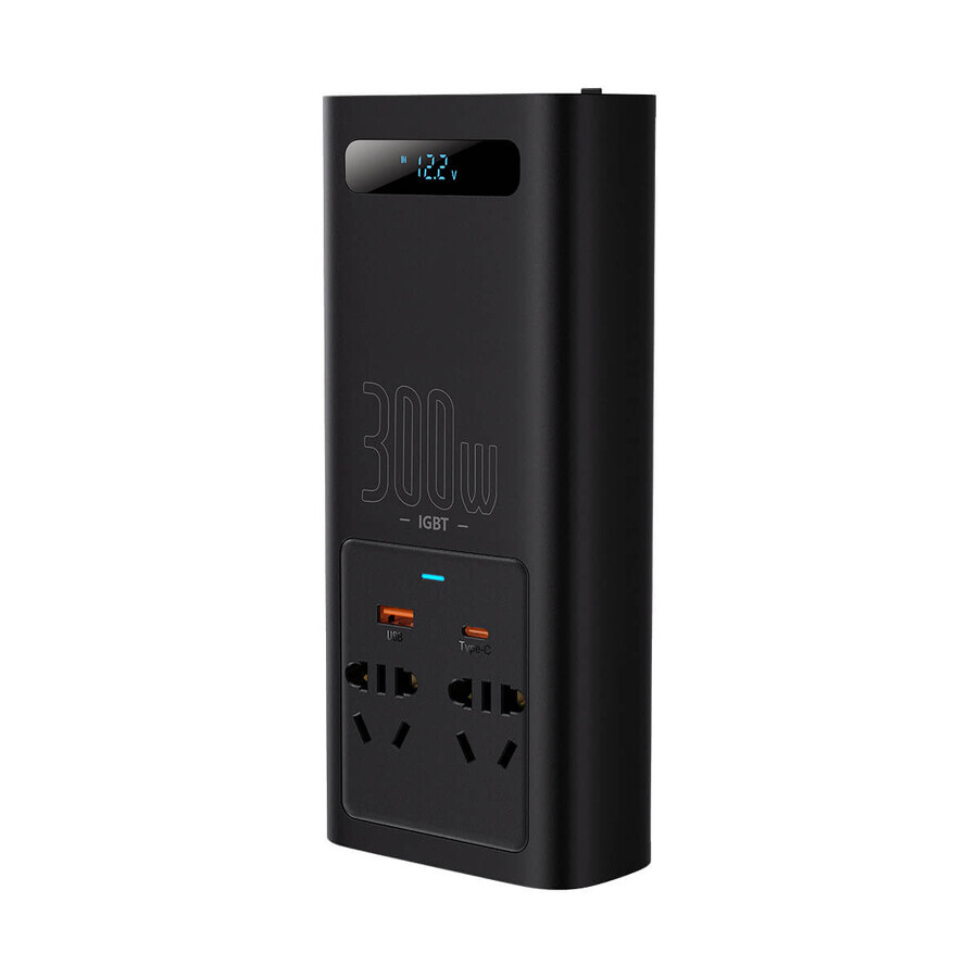 Baseus IGBT Auto-Wechselrichter 300W 220V (CN/EU Stecker) schwarz (CGNB010101)