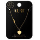 Auri Heart necklace tin and feather