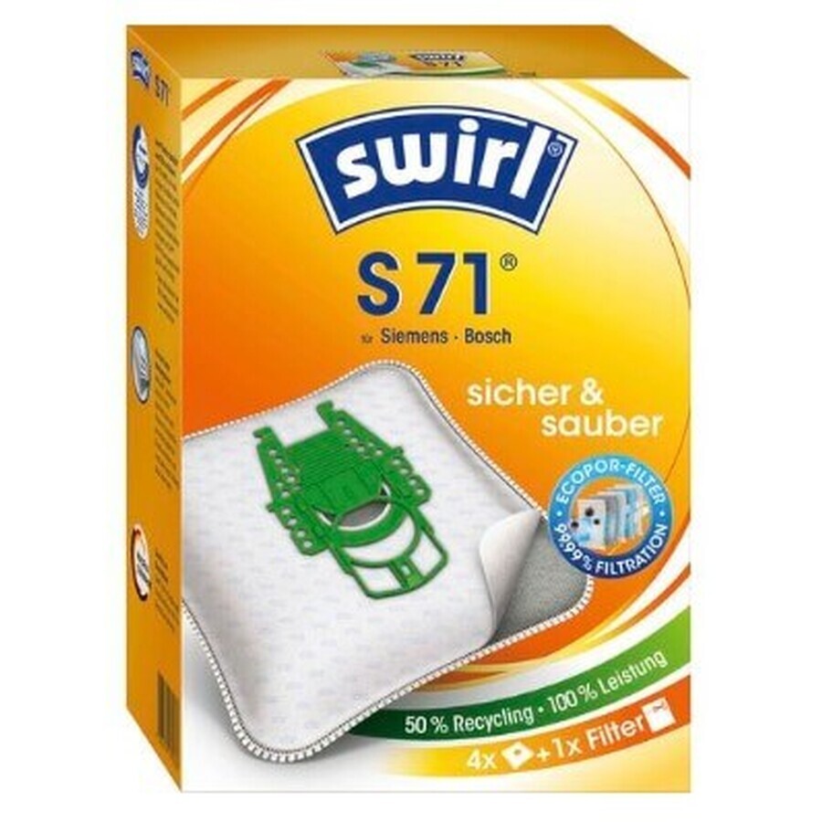 Shop Swirl, S71, Staubsaugerbeutel, 4 Stück Swirl, S71, Staubsaugerbeutel, 4 Stück