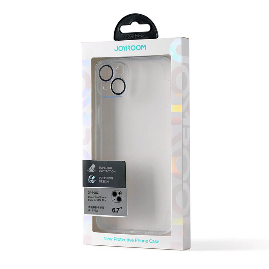 Joyroom 14Q Funda iPhone 14 Plus con tapa de cámara transparente (JR-14Q3 transparente)