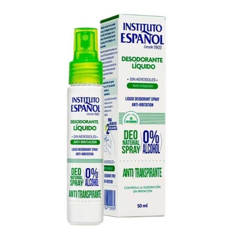Instituto Español Anti-Irritación Antitranspirante Femenino en bruma, 50 ml