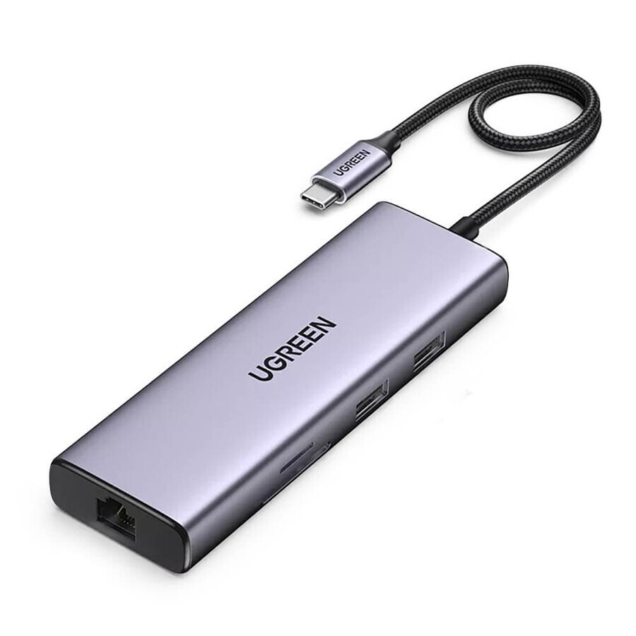Multifunctionele 5-in-1 USB-C - HDMI 1.4 / 3 x USB-A / USB-C PD 100W Ugreen CM511 - grijs