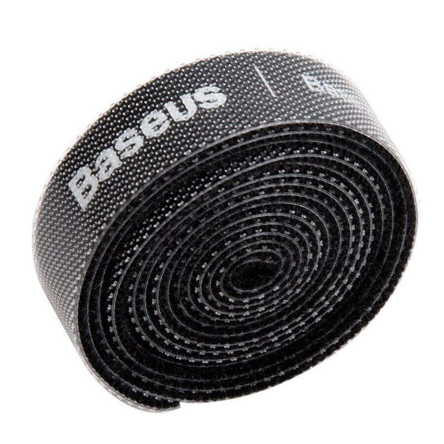 Baseus Rainbow Cirkel klittenband - Klittenband kabelorganiser 1m zwart (ACMGT-E01)
