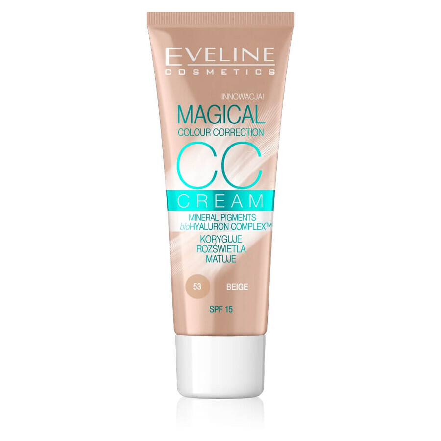 Eveline Cosmetics Magical Colour CC Cream Fondotinta multifunzionale 53 Beige, 30 ml