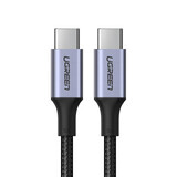 Cable Ugreen US316 70428 USB-C - USB-C PD QC FCP 100W 5A 480Mbps 1,5m - gris