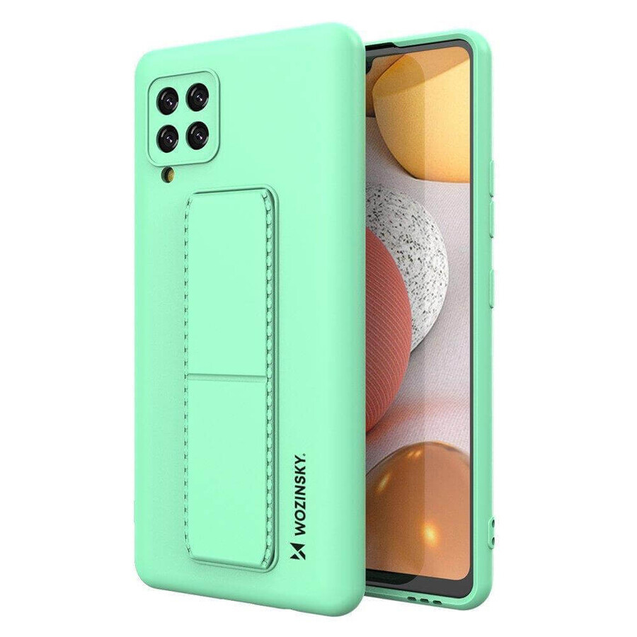 Wozinsky Kickstand caz caz de silicon cu stand pentru Samsung Galaxy A42 5G mentă
