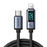 Joyroom Prism Series A16 Lightning / USB-C PD 20W cablu 1.2m - negru