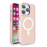 Magnetische hoes met MagSafe Color Matte Case voor iPhone 15 Pro Max - roze