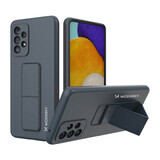 Wozinsky Kickstand Case étui en silicone avec support Samsung Galaxy A73 bleu marine