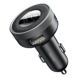 Baseus Enjoy FM zender autolader LED 2x USB / 3.5mm jack draadloze MP3 speler Bluetooth 5.0 3.4A zwart (CCLH-01)