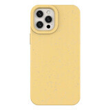 Eco Case hoesje voor iPhone 12 Pro Max siliconen telefoonhoesje geel