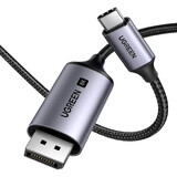 Cable Ugreen CM556 con conectores USB-C y DisplayPort 8K de 2 m de longitud - gris
