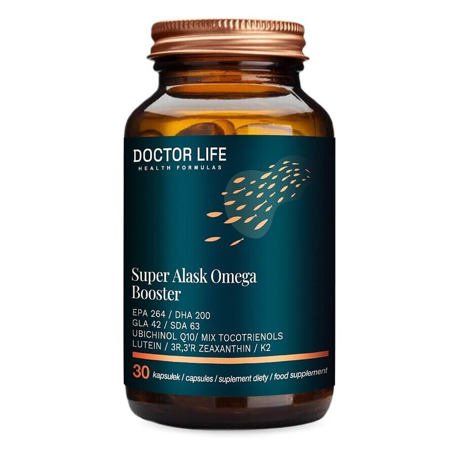 Doctor Life Super Alask Omega Booster om het hart te ondersteunen en ontstekingen te verminderen, 30 capsules