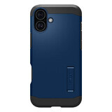 Spigen Tough Armor MagSafe hoesje met standaard voor iPhone 16 - blauw