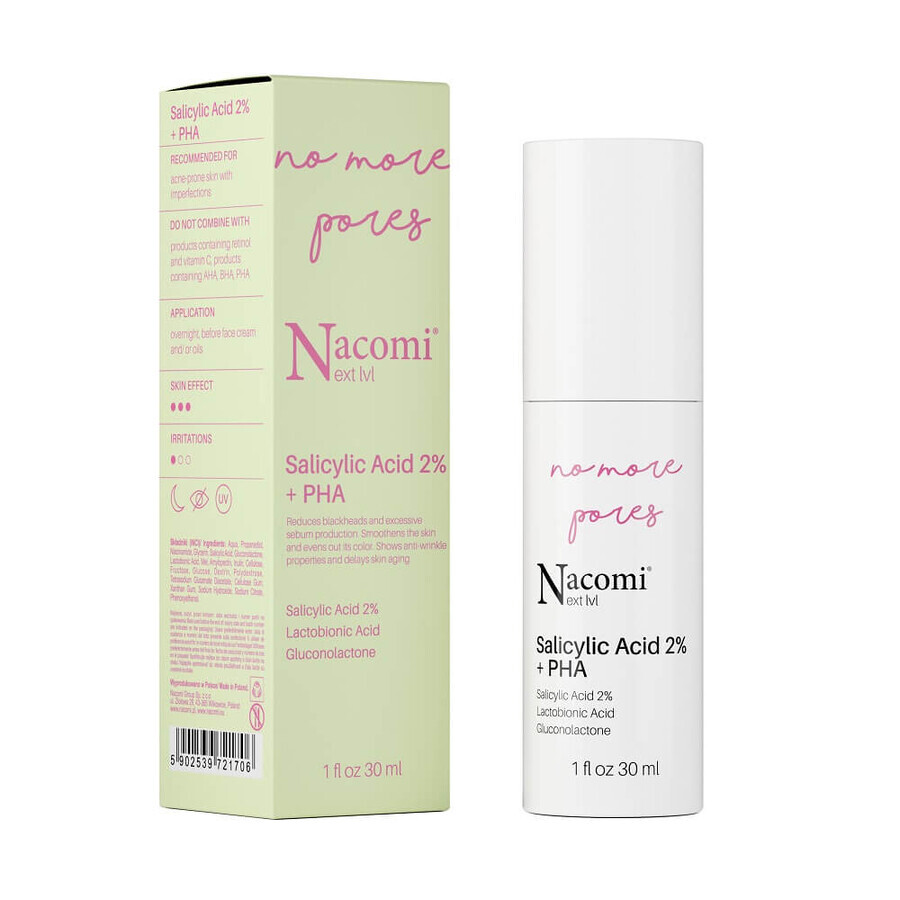 Nacomi Next Level Salicylic Acid 2% + PHA, 30 ml.