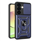 Hybrid Armor Camshield hoesje voor Samsung Galaxy S24+ gepantserd met cameradeksel - blauw