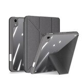Dux Ducis Magi caz pentru iPad mini 2021 capac inteligent cu stand și de stocare pentru Apple Pencil gri