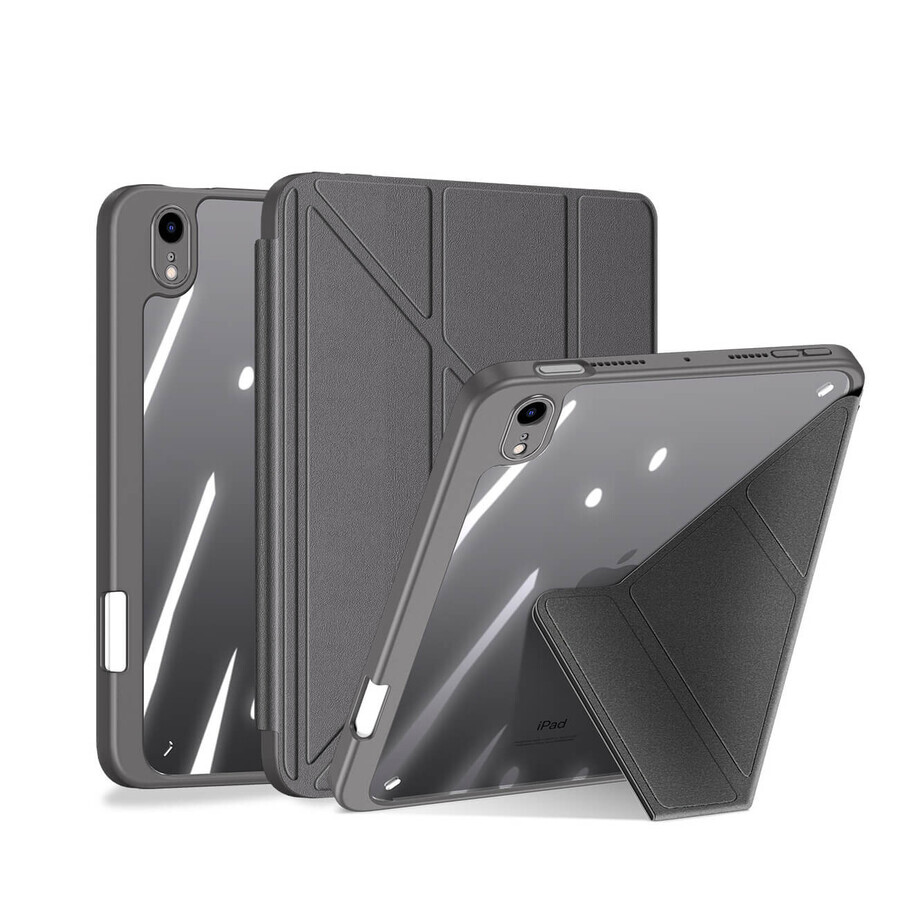 Custodia Dux Ducis Magi per iPad mini 2021 smart cover con supporto e custodia per Apple Pencil grigio