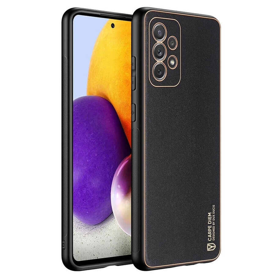 Dux Ducis Yolo elegant eco leather case cover Samsung Galaxy A72 4G black