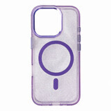 Glitter Case MagSafe pour iPhone 16 Pro Max - violet avec paillettes