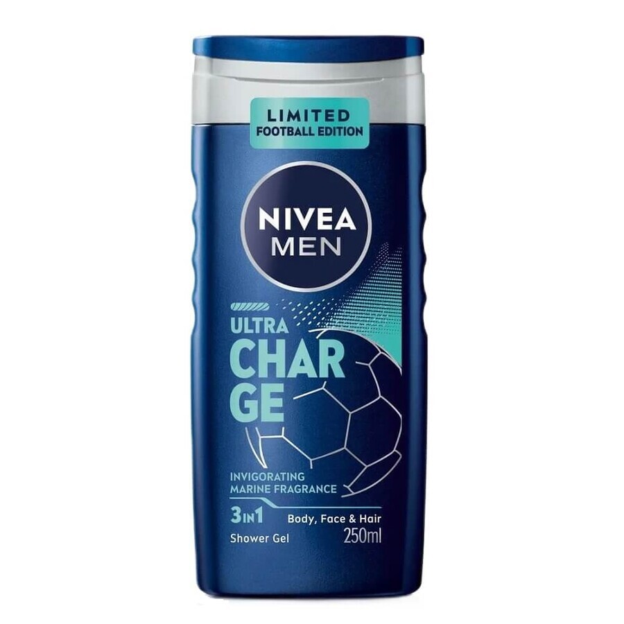 Gel douche Nivea Men Ultra Charge, 250 ml