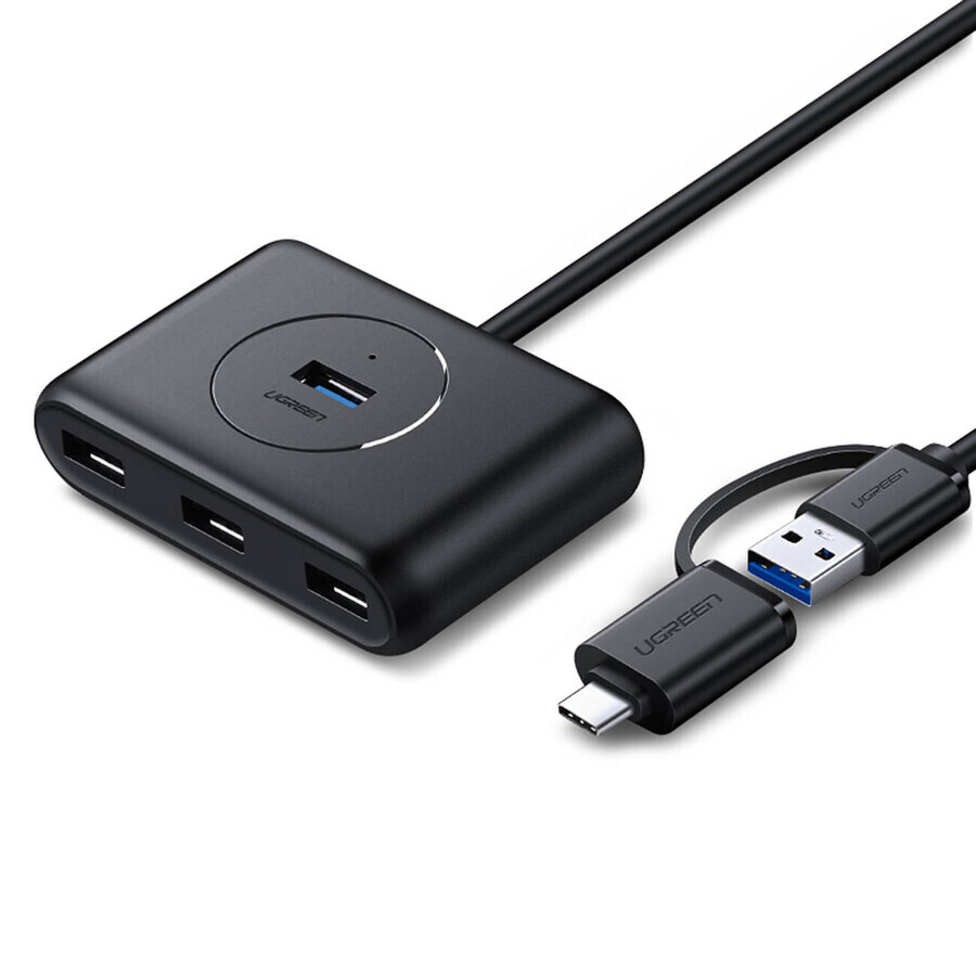 Ugreen HUB 4in1 USB-C - 4xUSB 3.0 5Gb/s 1m zwart (CR113)
