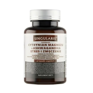 Singularis Magnesium Citrate + Ashwagandha Stress and Fatigue, 60 capsules