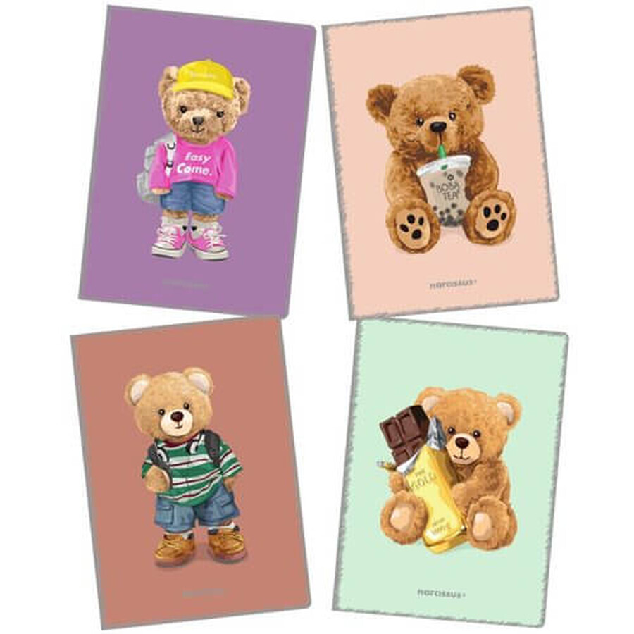 TEDDIES Cuaderno PP A4 con cuadrícula 60 hojas 80g