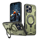 Hybrid Armor Trendy case with MagSafe for iPhone 16 Pro - green