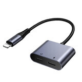 Joyroom SY-L02 2-in-1 Lightning la 2x Lightning DAC adaptor - negru