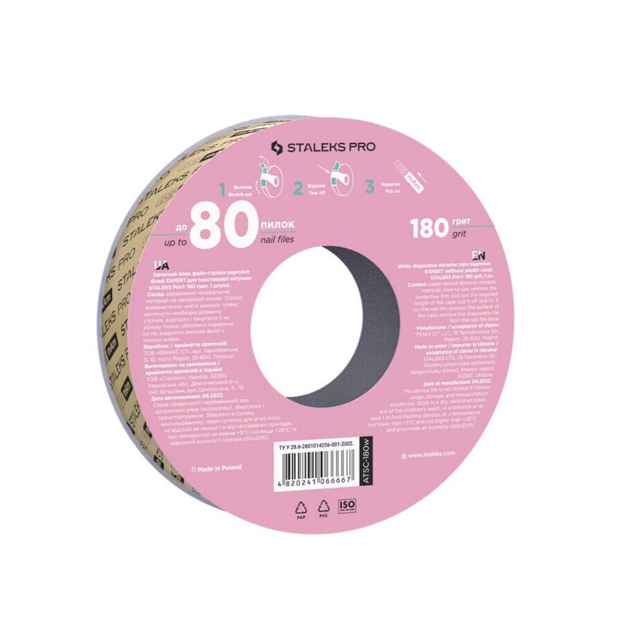 Acquista Stalex Pro Expert Lima per unghie in rotolo 180 Stalex Pro Expert Lima per unghie in rotolo 180