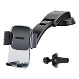Baseus 2in1 autohouder voor cockpit en ventilatierooster zwart (SUYK000001)