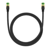 Baseus snelle netwerkkabel RJ45 cat. 8 40Gbps 1m gevlochten zwart