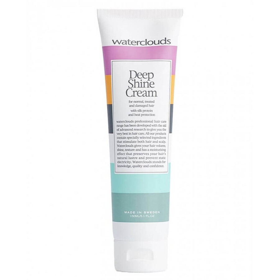 Waterclouds Shine Styling Cream met natuurlijke zijde die het haar herstelt, 150ml