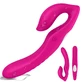 S-Hande Nami Vibrador flexible multifunción para parejas con 9 modos de vibración Rosa Rojo