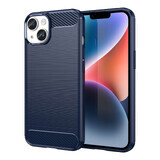 Carbon Case iPhone 14 flexible gel back case blue