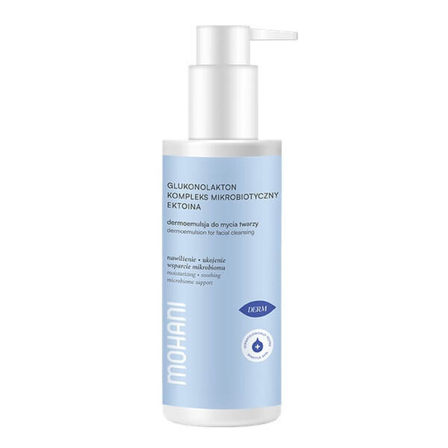 Mohani Hydraterende dermoemulsie gezichtswasgel met gluconolactonectoïne en microbiotisch complex, 150 g