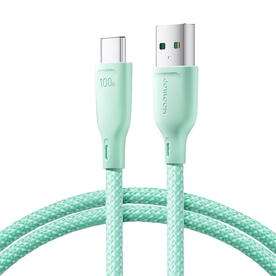 Joyroom Multi-Color Series S-A34 USB-A / USB-C 100W 1m cable - verde