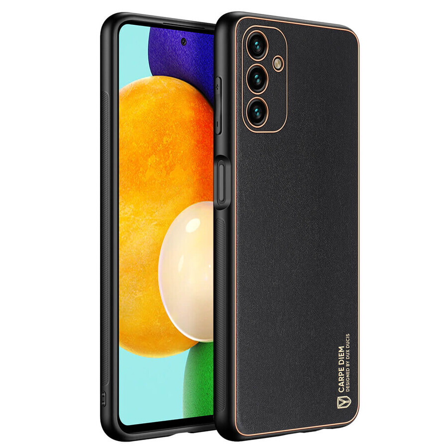 Dux Ducis Yolo elegant eco lederen hoesje Samsung Galaxy A13 5G zwart