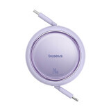 Baseus Free2Pull intrekbare USB-C / Lightning 20W kabel 1m - paars