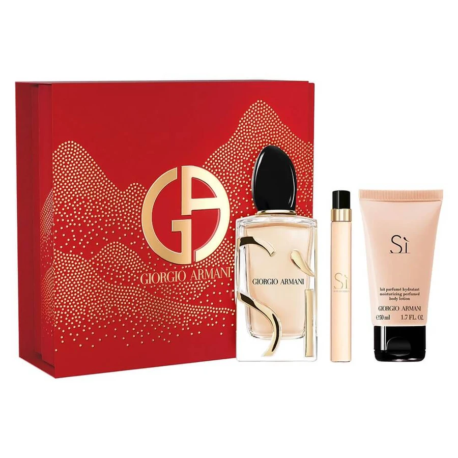 Giorgio Armani Si Set Eau de Parfum, 100 ml + Eau de Parfum, 10 ml + Körperlotion, 50 ml